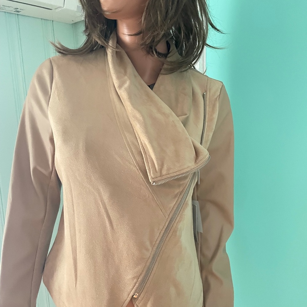 Bagatelle faux suede jacket with zipper NWT
